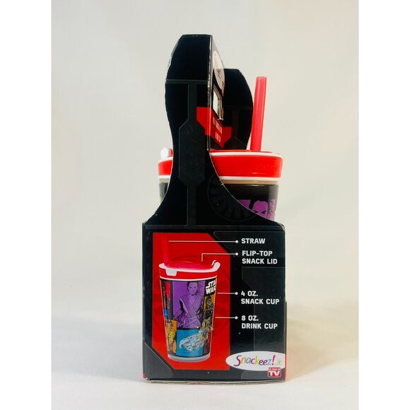Star Wars Snackeez Collage 2 in 1 Snack Drink Cup Rey Storm Trooper Chewbacca - Picture 4 of 7